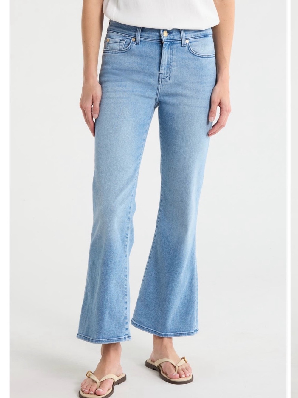 7 for All Mankind Dojo Crop FlareLeg Jeans Augusta Color New